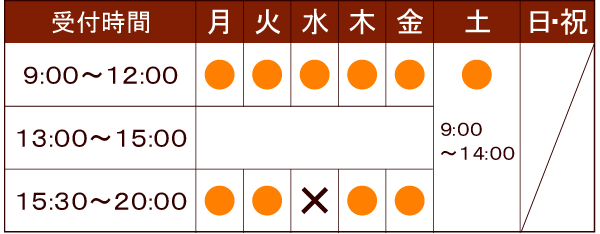 営業時間・受付時間