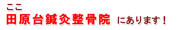 ここ田原台鍼灸整骨院にあります！